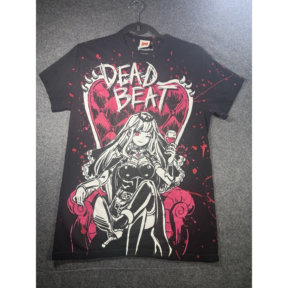 Hololive Mori Calliope Dead Beat Graphic T-Shirt Size S